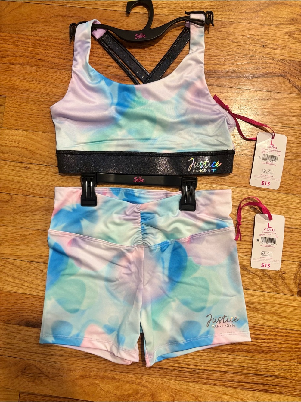 Justice Girls Pastel Tie-Dye Active Set